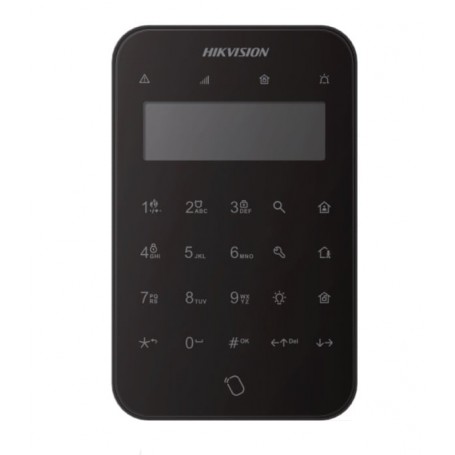 Teclado LCD inalámbrico con lector de tarjetas para alarmas sin cuota AX PRO Hikvision DS-PK1-LT-WE - Imagen 2